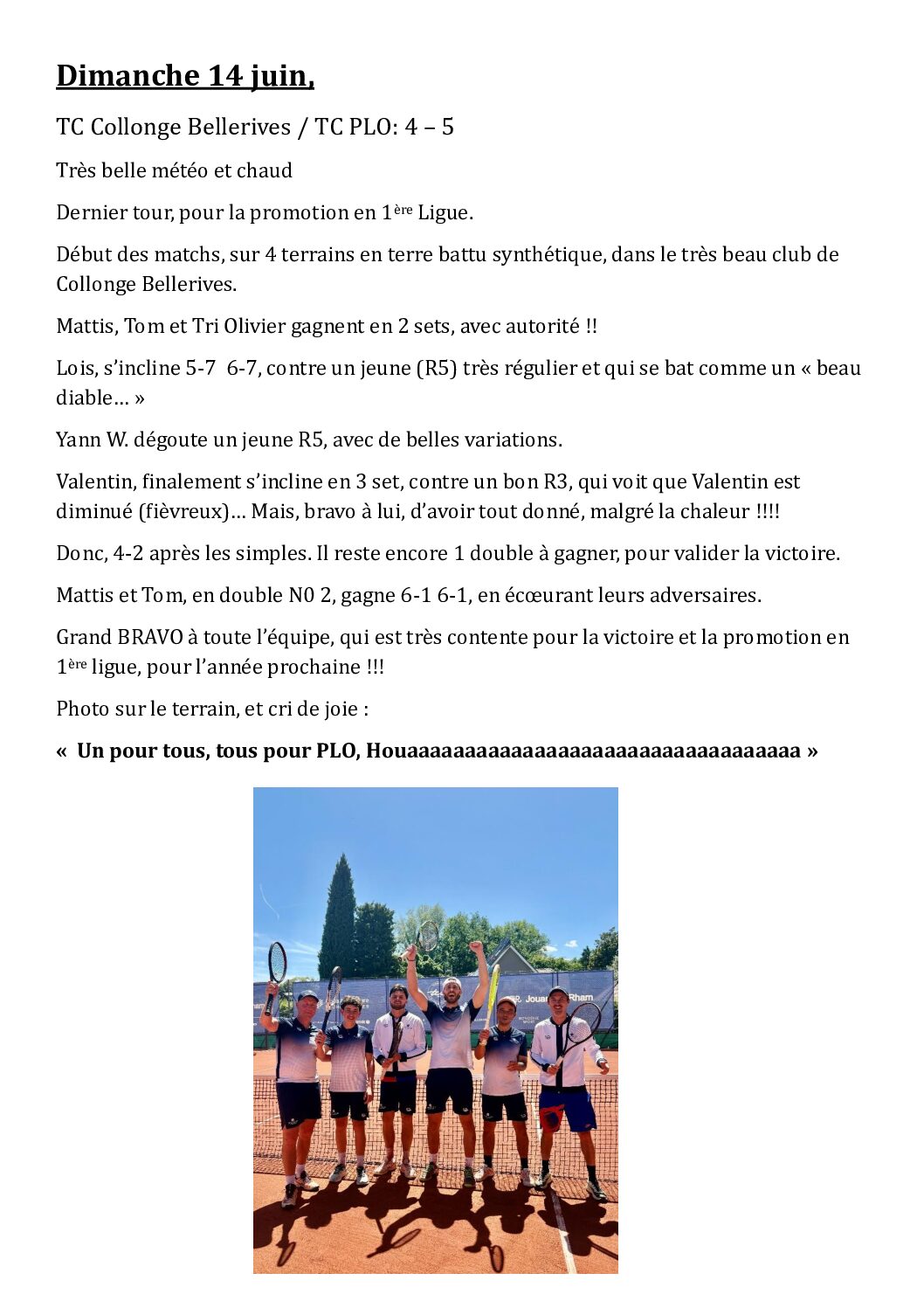 Dimanche 14 juin